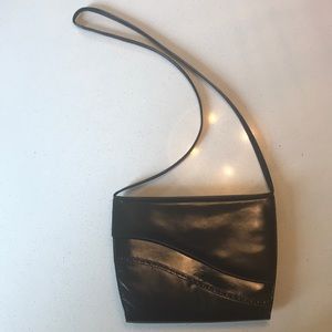 Vintage BALLY black leather handbag